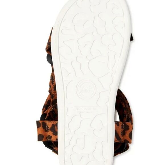 Wonder Nation Leopard print Bow Flatform Sandal girls sz 2 - Picture 5 of 6